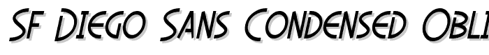 SF Diego Sans Condensed Oblique font